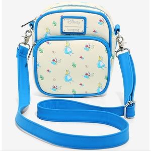 Disney Alice In Wonderland Alice & White Rabbit Allover Print Crossbody
